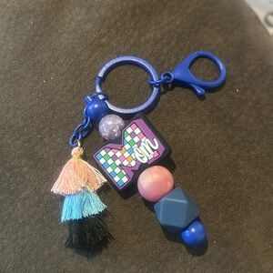 Mom Focal Bead keychain